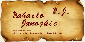 Mahailo Janojkić vizit kartica